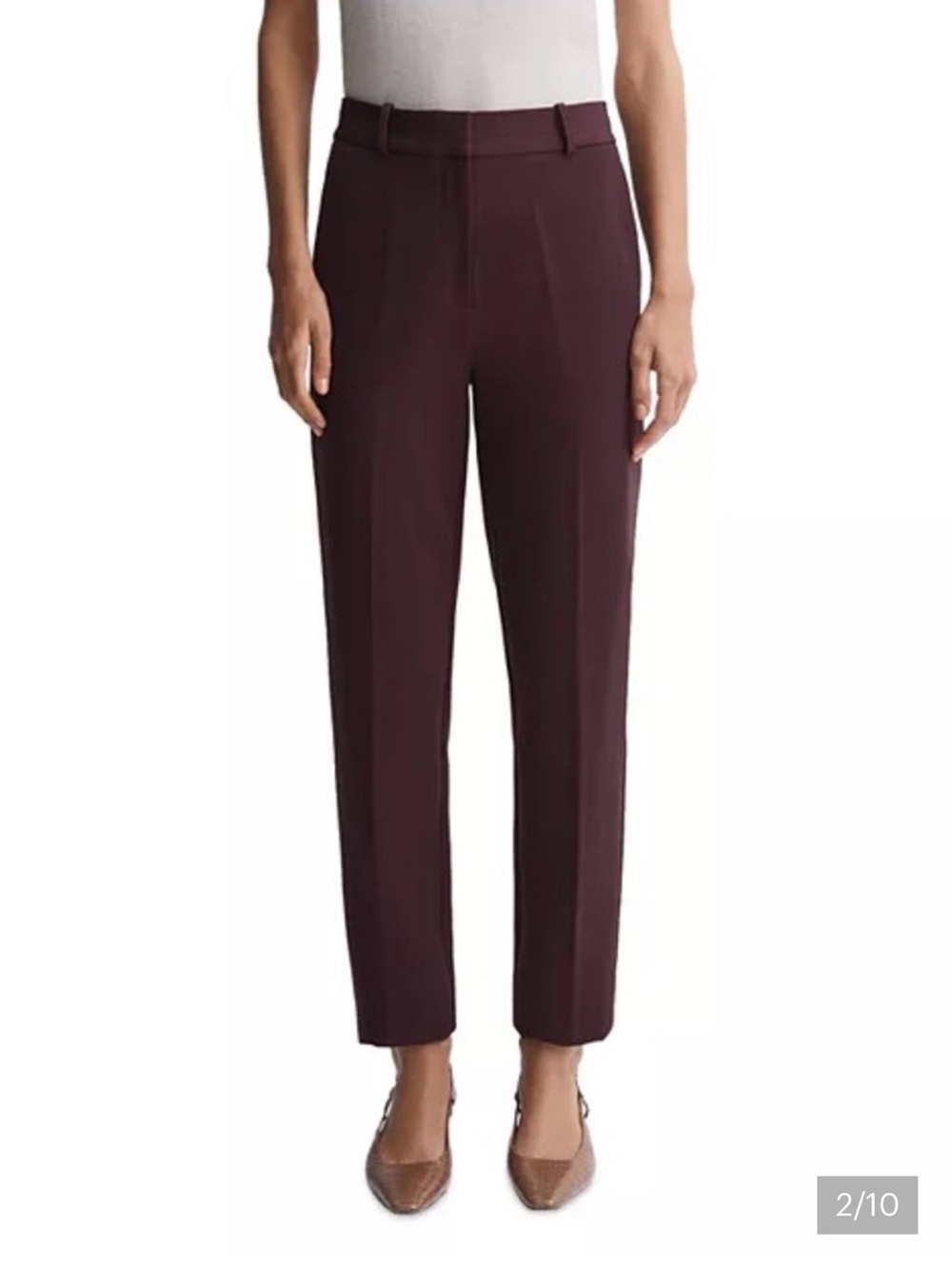 NWT Reiss Lissia Trouser Pants in Berry | Size 6